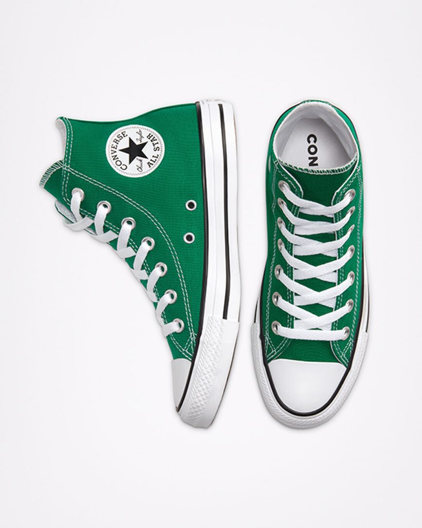 Tenisi Inalti Dama Converse Chuck Taylor All Star Clasici Verzi Albi | RO YNGXK893